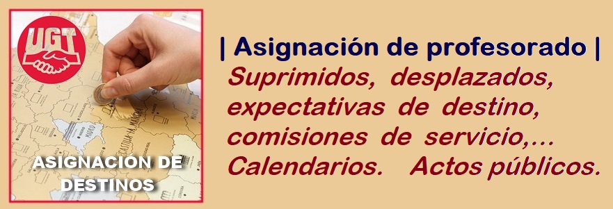 Asignaciones de destinos 23/24 (F. DE CARRERA) – Novedades – TOLEDO: Calendarios de adjudicación (Maestros y Secundaria). Listado de suprimidos (Maestros).
