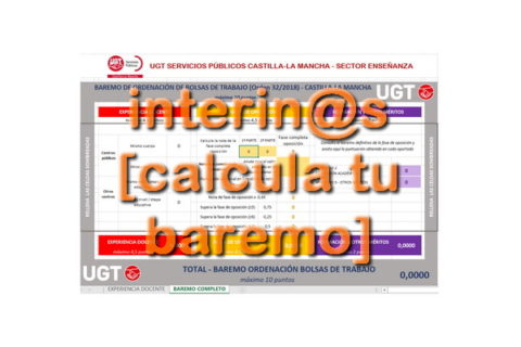INTERIN@S CLM: Calculadora de baremo para la ordenación en bolsas de trabajo