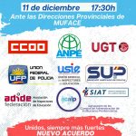 UGT, ANPE y CCOO convocan concentraciones ante la actual situación de Muface el miércoles 11