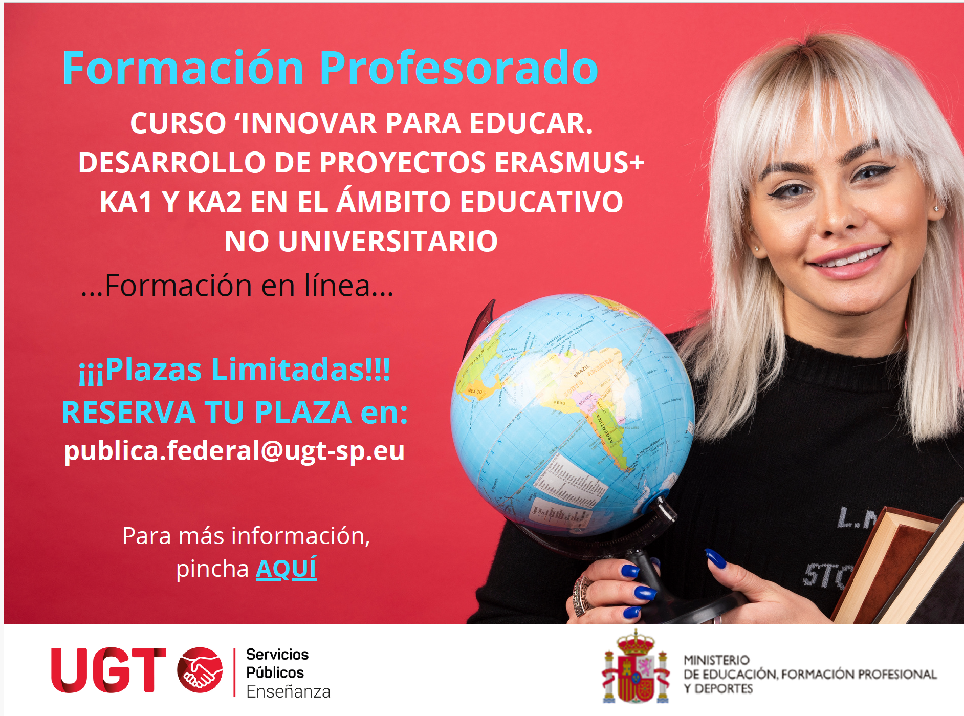 Cursos UGT: Desarrollo de proyectos Erasmus+ KA1 y KA2