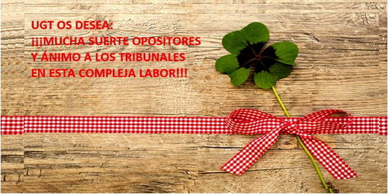 Mucha suerte a todos y todas en las oposiciones Mucha suerte a todos y todas en las oposiciones