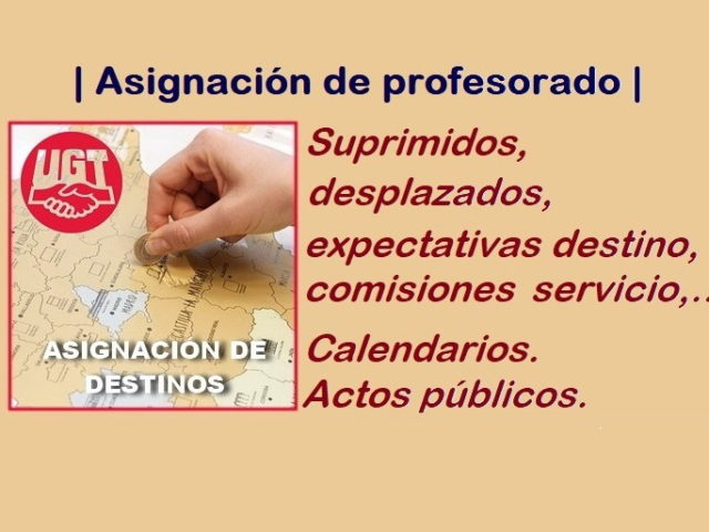 Asignaciones de destinos curso 2021/2022 – TODA LA INFORMACIÓN: Actos públicos suprimidos, desplazados, expectativas de destino, concursillo, comisiones de servicio,… Asignaciones de destinos curso 2021/2022 – TODA LA INFORMACIÓN: Actos públicos suprimidos, desplazados, expectativas de destino, concursillo, comisiones de servicio,…