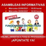 FUNCIONARI@S EN PRÁCTICAS – Asambleas informativas online y abiertas a todo el profesorado: 22 y 29 de septiembre. Apúntate ya!