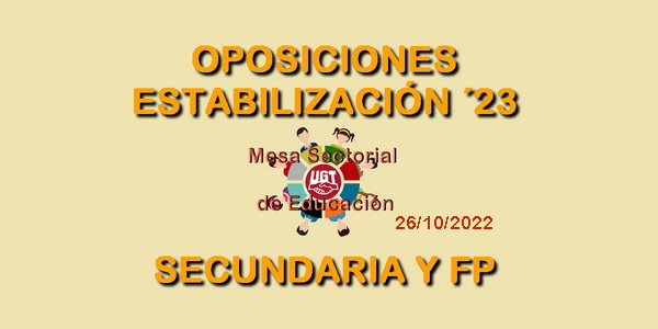 #UGToposicionesEEMMclm2023 – PROVINCIAS DE EXÁMEN (provisional) – Oposiciones estabilización Secundaria y FP Castilla-La Mancha